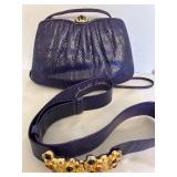 Vintage Purple Judith Leiber Handbag and Belt