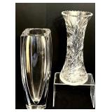 Gorgeous Crystal Vases including a Val St. Lambert Crystal Vase