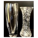 Gorgeous Crystal Vases including a Val St. Lambert Crystal Vase