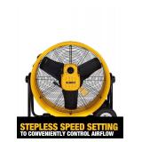 DEWALT 24 in. Heavy-Duty Drum Fan with Extra Long 12 ft. Power Cord and Stepless Speed Control