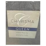 New Charisma Microfiber 6 Piece Sheet Set - Gray / Queen