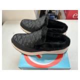 New Womens Baretraps Gemma Spring / Winter Faux Fur Lined Shoes / Mules / Slippers Size 7.5 Black