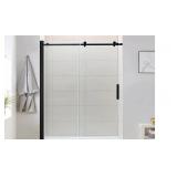 OVE Decors Kelsey Tempered Glass Shower Door Matte Black 48