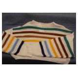 Used Lightweight Knit Sweater with Multicolored Stripes