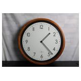 Sterling Noble Round Wall Clock with Wood Frame