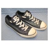 Used Converse All Star Low Top Sneakers in Black Herringbone