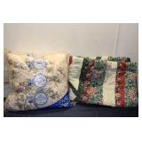 Set of 3 Quilted Bedspreads and Pillows in Decorative Floral Patterns