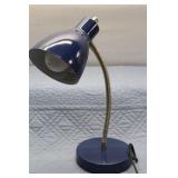 Vintage Blue Desk Lamp with Flexible Neck and Base