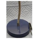 Vintage Blue Desk Lamp with Flexible Neck and Base