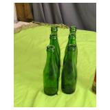 Collection of 12 Vintage Soda Bottles Including Go-For Brand and Crown Club