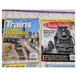 Lot of 8 Vintage Train Magazines including Trains, Classic Trains, and Railroad Model Craftsman