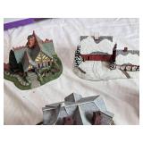 Vintage Decorative Ceramic Houses and Lighthouse From Various Hawthorne Collections