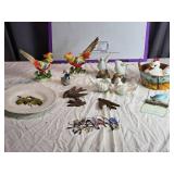 Bird Collection: Ceramic Figurines and Decorative Plate