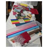 Assorted Gift Wraps, Paper Rolls, and Decorative Materials