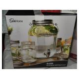 3-Piece Kitchen Set Including 6-Piece Condiment Set, Beverage Dispenser, and 3-Tier Serving Plate Set