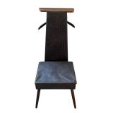 Amazing MCM Brown Vinyl Valet Chair - Located Upstairs