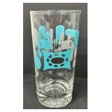 Six Blue Haven Mid Century Glass Tumblers