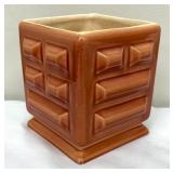 Red Wing 1954 Mid Century Modern Art Pottery Square Planter 1378