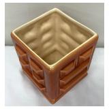 Red Wing 1954 Mid Century Modern Art Pottery Square Planter 1378