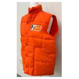 Vintage Blaze Orange Fram Autolite Vest by Weathercaster, New Old Stock!