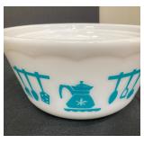 Vintage Hazel Atlas Turquoise Nesting Mixing Bowl Set