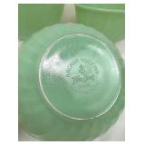 Vintage Fire King Jadeite Swirl Mixing Bowl Set