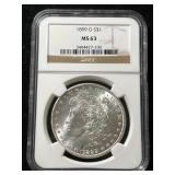 1899-O US MORGAN SILVER DOLLAR NGC MS63