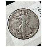 1942-D US WALKING LIBERTY HALF DOLLAR