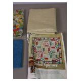 Vintage Quilt Handmade Hand-Stitched Project Started ‘Salad Spinner’ Wall Art Lap Quilt Blanket…