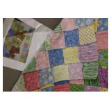 Vintage Quilt Handmade Hand-Stitched Project Started ‘Playful Teddy Bears’ Wall Art Lap Quilt Crib Blanket…