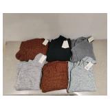 6 NEW WOMEN’S SWEATERS SIZE MEDIUM