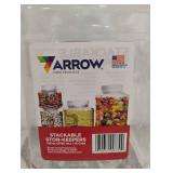 NEW ARROW HOME PRODUCTS STACKABLE STOR-KEEPERS CONTAINERS 6PK