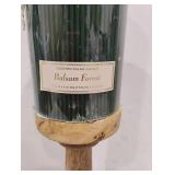 4 THRESHOLD HOLIDAY BALSAM FOREST RIBBED PILLAR CANDLE HOLDERS