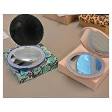 Lot of (2) Pop Sonic LED  Compact Mirror - Magnifying Compact Mirror with LED Lights