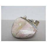 Sterling Silver Pink Jasper & Pearl Pendant