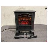 Mainstays 2-Setting 3D Electric Stove Heater with Life-like Flame, Black