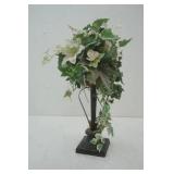 metal candle/flower holder 11" tall