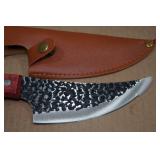 Hunting Knife with Leather Sheath