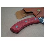 Hunting Knife with Leather Sheath