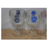 *8* Beer Goblets - Budweiser, Lite, PBR