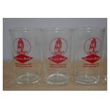 *6* Vintage Grain Belt Mini Beer Glasses