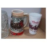 Assorted Barware -Mugs, Glasses, Ice Buckets