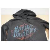 Harley Davidson Zip-Up Hooded Sweatshirt -Small