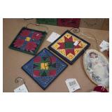 Assorted Christmas Décor -Tree Skirt, Candle Holders, Ornaments