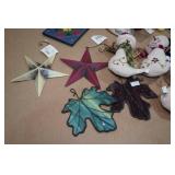 Assorted Christmas Décor -Tree Skirt, Candle Holders, Ornaments