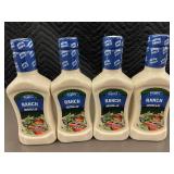 Set of 4 Pampa Ranch Dressing & Dip - 16 oz Each