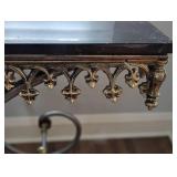 French Marble Topped Iron Pastry Table