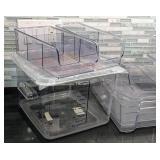 Assorted Clear Plastic Refrigerator Storage Containers