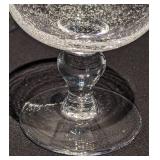 Tilted Blown Bubble Glass Dessert Glasses