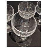 Tilted Blown Bubble Glass Dessert Glasses